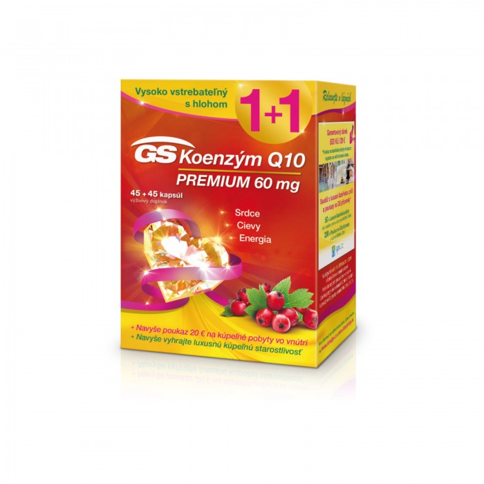 GS Koenzým Q10 Premium 60 mg 45 + 45 cps ZADARMO