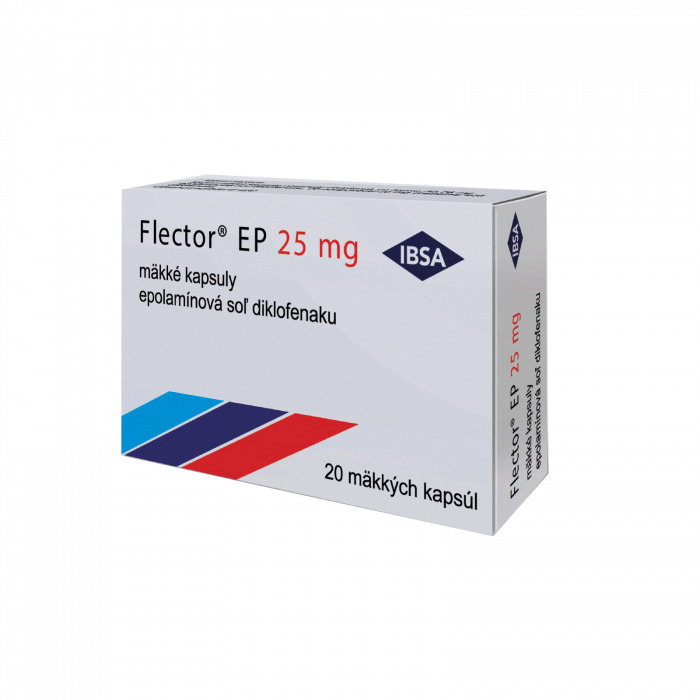 Flector EP 25 mg, mäkké kapsuly, 20 cps