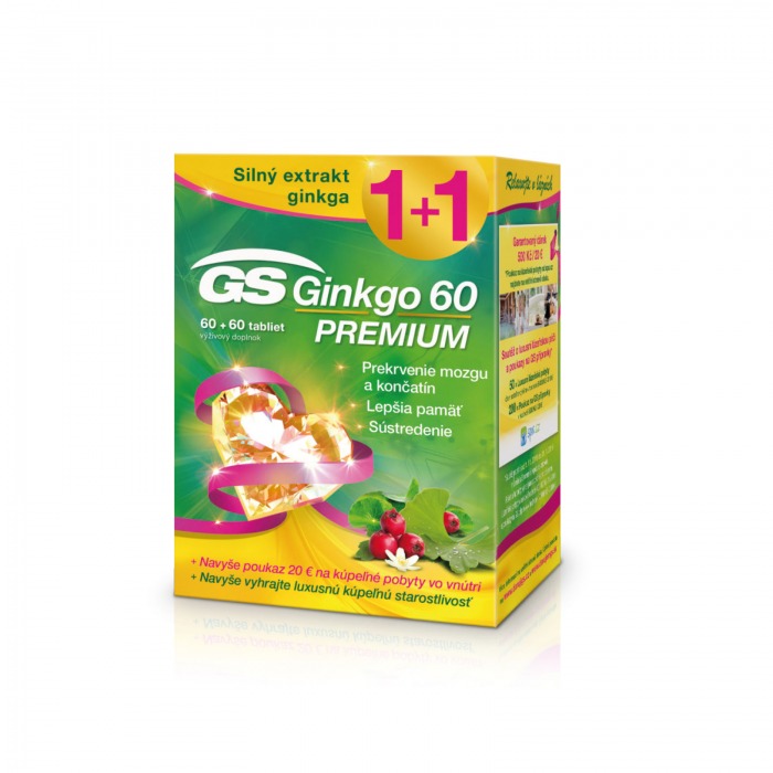 GS Ginkgo 60 Premium 60 + 60 tbl ZADARMO