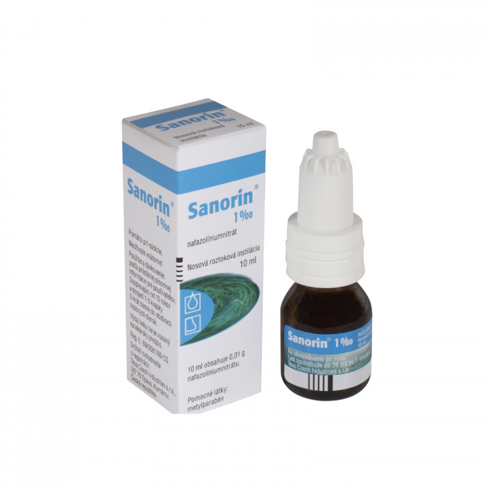 Sanorin® 1‰, nosová roztoková instilácia, 10 ml