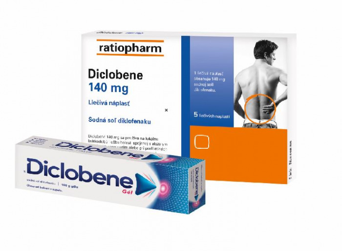 Pri kúpe 5 ks liečivých náplastí získate Diclobene gél 100 g za 0,01€