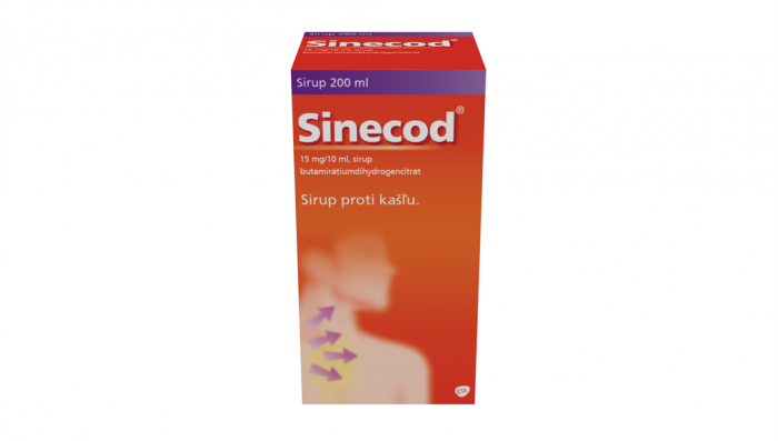 Sinecod 15mg/10 ml sirup proti kašľu 200 ml