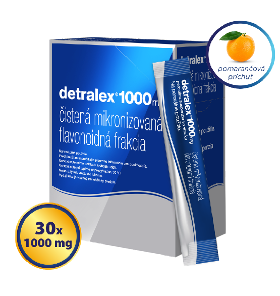 Detralex, 1000 mg perorálna suspenzia, 30 vreciek