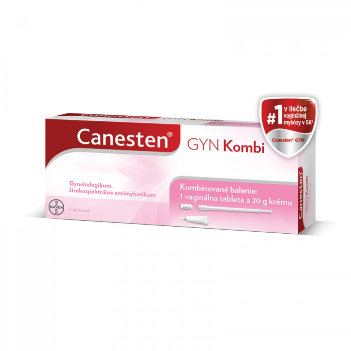 Canesten GYN Kombi, 1 vaginálna tableta a 20 g krému1)