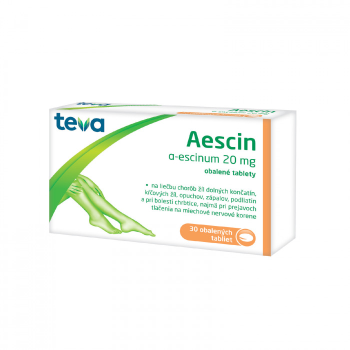 Aescin, 20 mg 30 tbl. V akcii aj Aescin, 20 mg 90 tbl