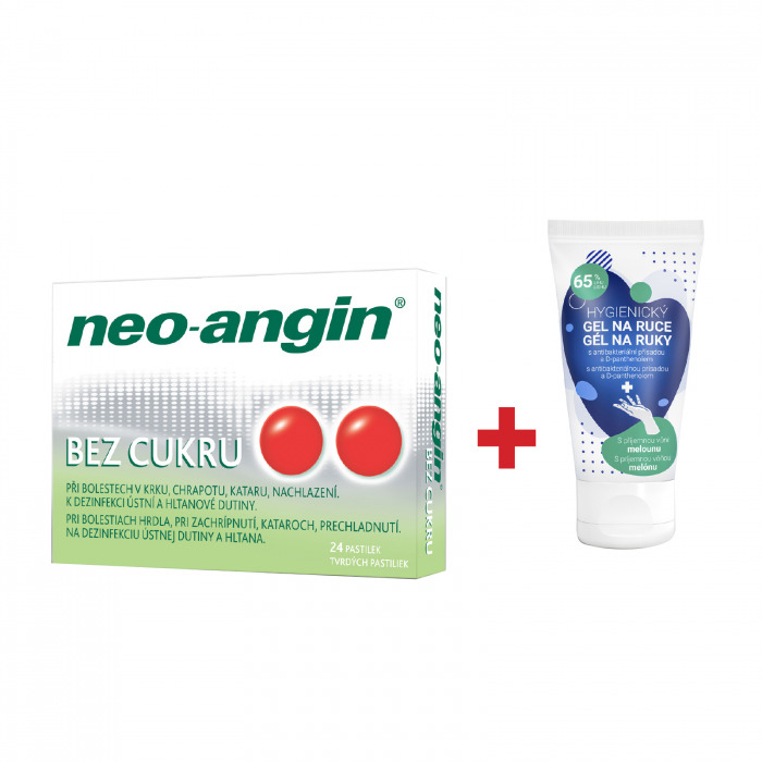 Neo-angin® + Hygienický gél na ruky ako darček
