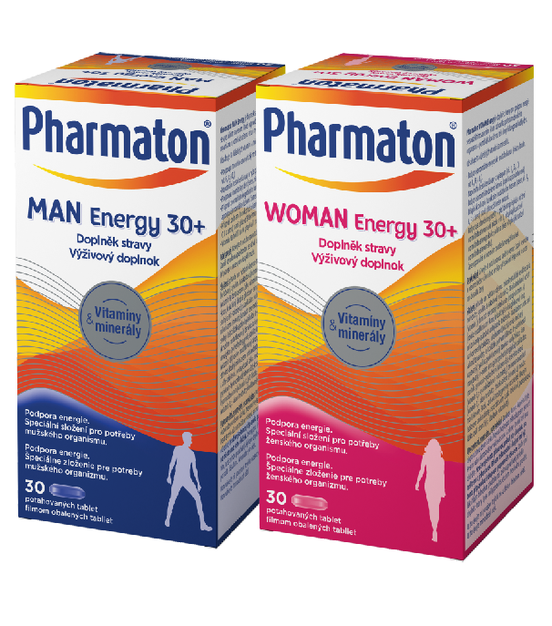 PHARMATON® MAN ENERGY 30+  alebo PHARMATON® WOMAN ENERGY 30+  (balenie 30 tbl)