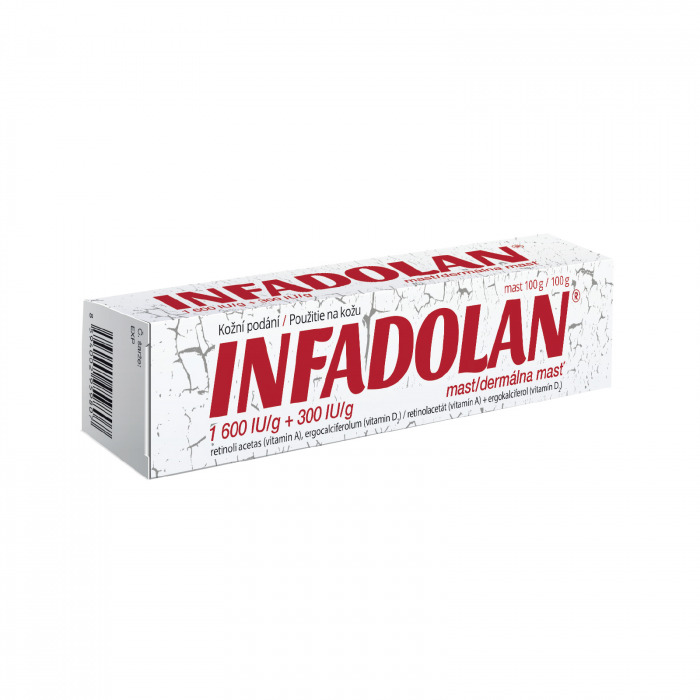 INFADOLAN®, 1600 IU/g + 300 IU/g, dermálna masť 100 g