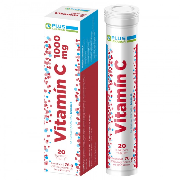 Vitamín C 1000 mg, 20 šumivých tabliet
