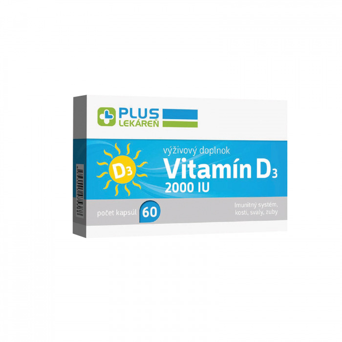 Vitamín D3 2000 IU, 60 cps